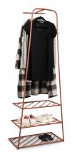 Wandgarderobe >Nizza< in rost, Metall - 70x183x38cm (BxHxT)