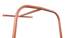 Wandgarderobe >Nizza< in rost, Metall - 70x183x38cm (BxHxT)