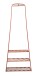 Wandgarderobe >Nizza< in rost, Metall - 70x183x38cm (BxHxT)