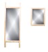 Standspiegel >Samuel< in hellbraun, Massivholz / Glas - 50x140x5cm (BxHxT)