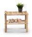 Sitzbank >Samuel< in hellbraun, Massivholz - 60x50x30cm (BxHxT)