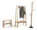 Sitzbank >Samuel< in hellbraun, Massivholz - 60x50x30cm (BxHxT)