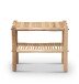 Sitzbank >Samuel< in hellbraun, Massivholz - 60x50x30cm (BxHxT)