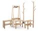Sitzbank >Samuel< in hellbraun, Massivholz - 60x50x30cm (BxHxT)