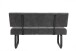 Essbank >Laila-I< in Vintage Anthrazit, Metall / Polyester - 140x90x64cm (BxHxT)