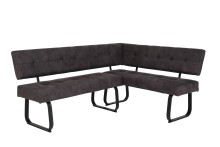 Eckbank >Laila-I< in Vintage Anthrazit, Metall /...