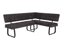 Eckbank >Laila-I< in Vintage Anthrazit, Metall /...