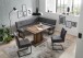 Eckbank >Laila-I< in Vintage Anthrazit, Metall / Microfaser - 202x92x46 (BxHxT)