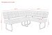 Eckbank >Laila-I< in Vintage Anthrazit, Metall / Microfaser - 202x92x46 (BxHxT)