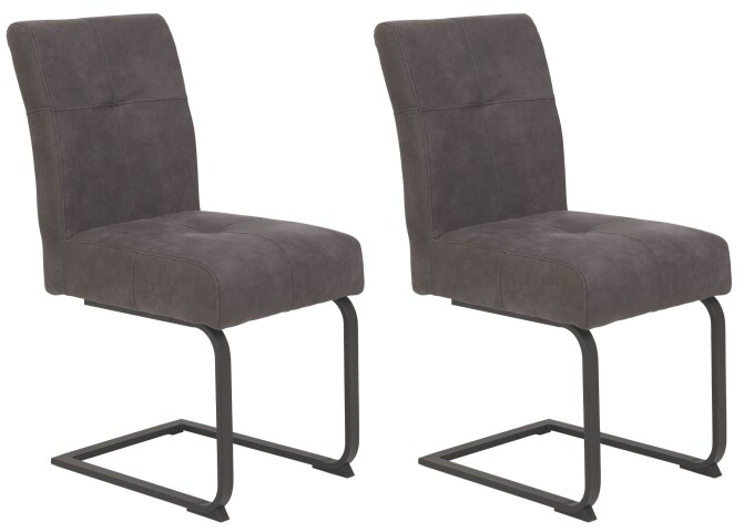 Freischwinger >Laila-I< in Vintage Anthrazit - 43x91x65 (BxHxT)