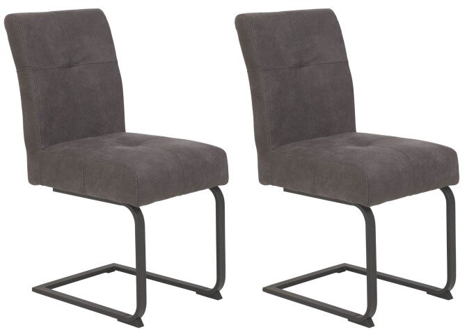 Freischwinger >Laila-I< in Vintage Anthrazit - 43x91x65 (BxHxT)