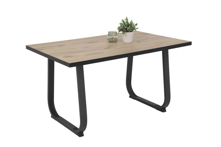 Esstisch >Leila-I< in Viking Oak/anthrazit - 140x76x90 (BxHxT)