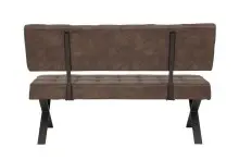 Sitzbank >Dosi-I< in Vintage braun, Metall / Softex...