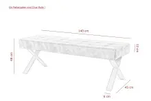 Sitzbank >Dosi-I< in Vintage braun, Metall / Softex...