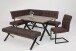 Sitzbank >Dosi-I< in Vintage braun, Metall / Softex - 140x48x45cm (BxHxT)