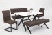 Sitzbank >Dosi-I< in Vintage braun, Metall / Softex - 140x48x45cm (BxHxT)