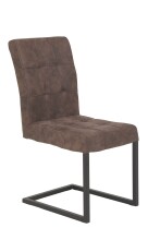 Freischwinger >Dosi-I< in vintage braun, Metall / Polyester - 42x91x62cm (BxHxT)