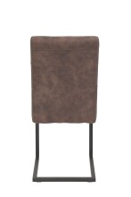 Freischwinger >Dosi-I< in vintage braun, Metall / Polyester - 42x91x62cm (BxHxT)