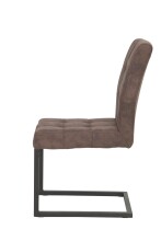 Freischwinger >Dosi-I< in vintage braun, Metall / Polyester - 42x91x62cm (BxHxT)