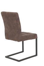 Freischwinger >Dosi-I< in vintage braun, Metall / Polyester - 42x91x62cm (BxHxT)