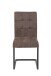 Freischwinger >Dosi-I< in vintage braun, Metall / Polyester - 42x91x62cm (BxHxT)