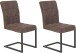 Freischwinger >Dosi-I< in vintage braun, Metall / Polyester - 42x91x62cm (BxHxT)