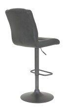 Barhocker >Elmer-I< in Vintage anthrazit, Metall / Stoff - 45x102x60cm (BxHxT)