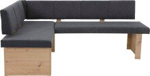 Eckbank >Lawton< in Anthrazit/Artisan Eiche - 200x83x57 (BxHxT)