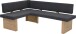 Eckbank >Lawton< in Anthrazit/Artisan Eiche - 200x83x57 (BxHxT)