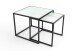Beistelltisch >2/052-19< in Marmor hell, Metall - 45x47x45cm (BxHxT)