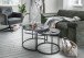 Beistelltisch >2/053-05.23< in Marmor schwarz - 42x65 (HxD)
