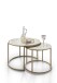 Beistelltisch >2/053-39.19< in Marmor hell, Matall Schwarz - 42x65cm (HxD)
