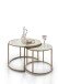 Beistelltisch >2/053-39.19< in Marmor hell, Matall Schwarz - 42x65cm (HxD)
