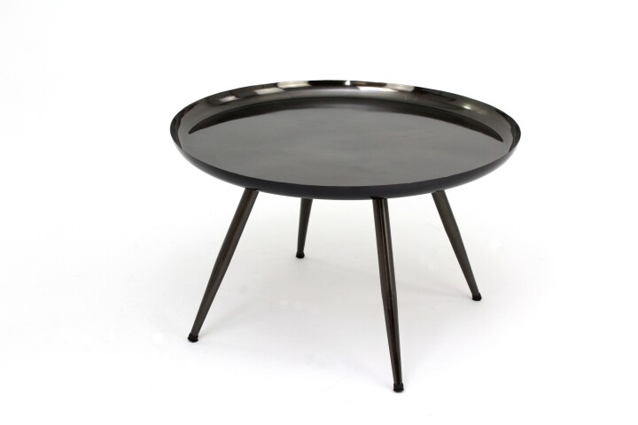 Beistelltisch >2094-14< in Anthrazit, Stahl Aluminium - 38cm (H)