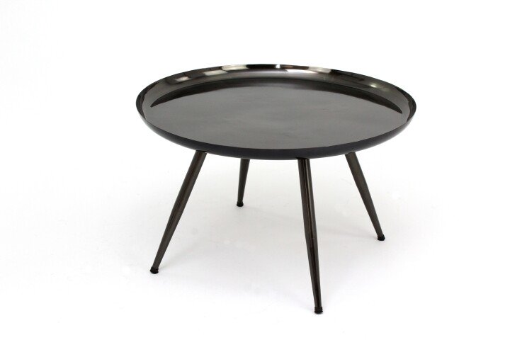 Beistelltisch >2094-14< in Anthrazit, Stahl Aluminium - 38cm (H)