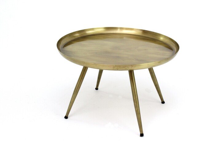 Beistelltisch >2094-39< in Gold, Stahl Aluminium - 38cm (H)