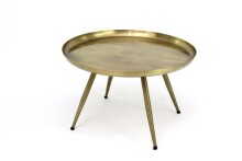 Beistelltisch >2094-39< in Gold, Stahl Aluminium -...