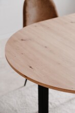 Esstisch >Coburg< in Artisan Oak / schwarz - 100x76x100cm (BxHxT)