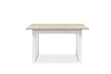 Esstisch >Houston< in Sandstein / weiß - 120x75x80cm (BxHxT)