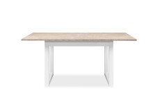 Esstisch >Houston< in Sandstein / weiß - 120x75x80cm (BxHxT)