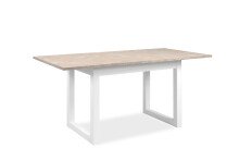 Esstisch >Houston< in Sandstein / weiß - 120x75x80cm (BxHxT)