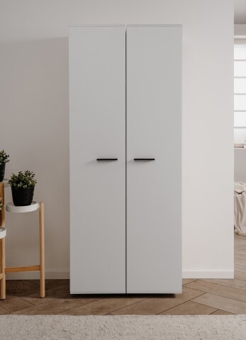 Schuhschrank >Lugo< in weiß - 74x181,5x34cm (BxHxT)