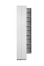 Schuhschrank >Lugo< in weiß - 74x181,5x34cm (BxHxT)
