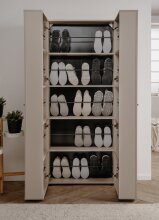 Schuhschrank >Lugo< in samt - 74x181,5x34cm (BxHxT)