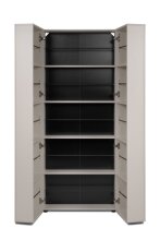 Schuhschrank >Lugo< in samt - 74x181,5x34cm (BxHxT)