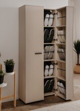 Schuhschrank >Lugo< in samt - 74x181,5x34cm (BxHxT)