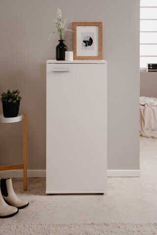 Schuhschrank >Satos< in weiß - 50x105x34cm (BxHxT)