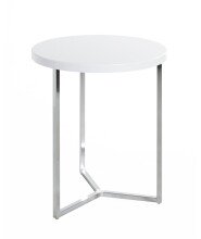 Beistelltisch >16340< in chrom-weiß, MDF,...