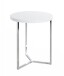 Beistelltisch >16340< in chrom-weiß, MDF, Metall - 54x45cm (HxD)