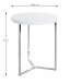Beistelltisch >16340< in chrom-weiß, MDF, Metall - 54x45cm (HxD)
